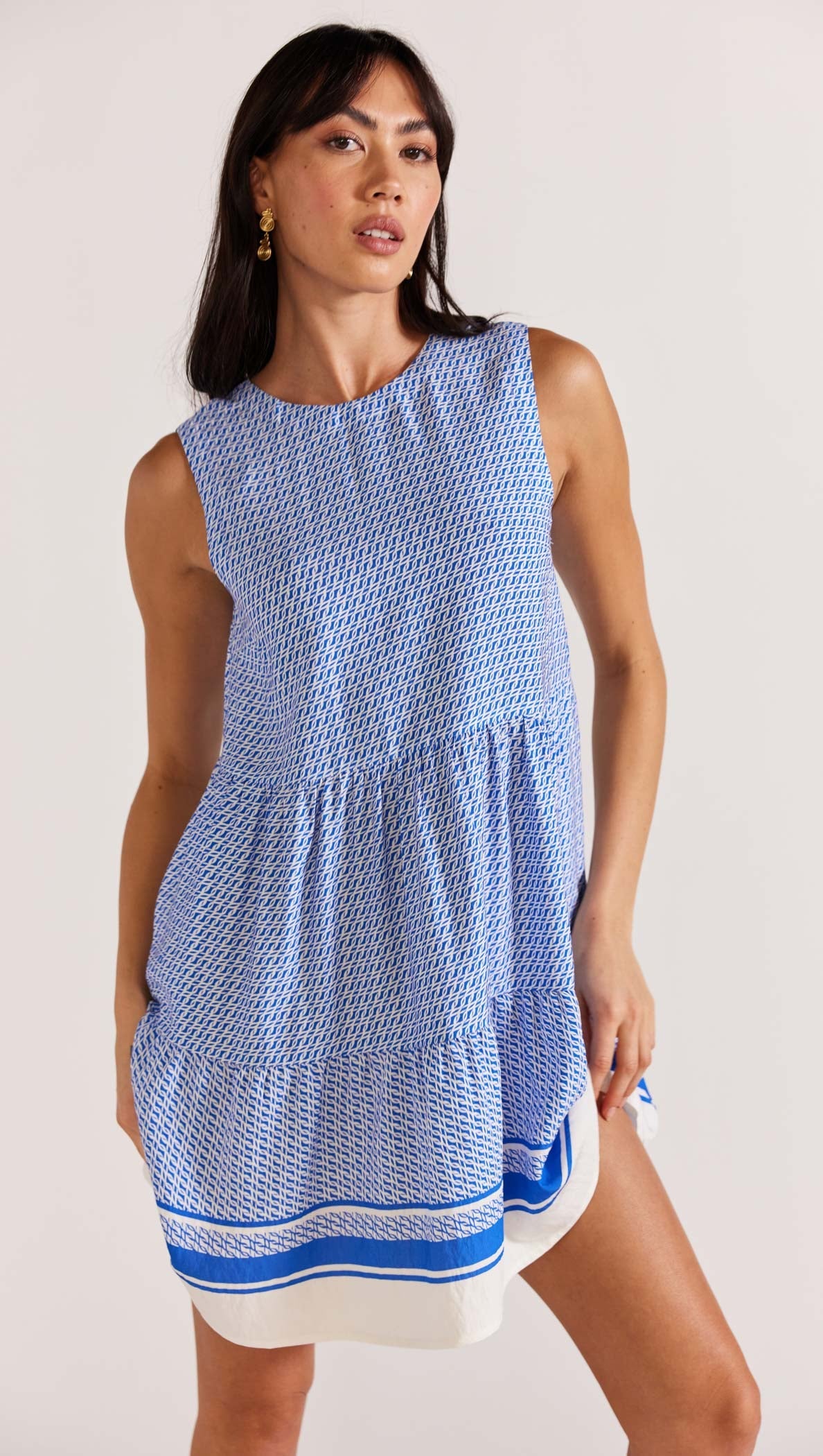 Azure Tiered Mini Dress - Final Sale