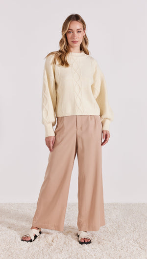 ELODIE CABLE KNIT JUMPER-KNITWEAR-STAPLE THE LABEL