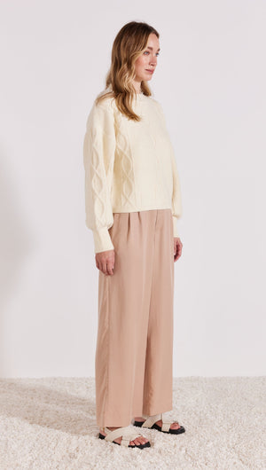 ELODIE CABLE KNIT JUMPER-KNITWEAR-STAPLE THE LABEL