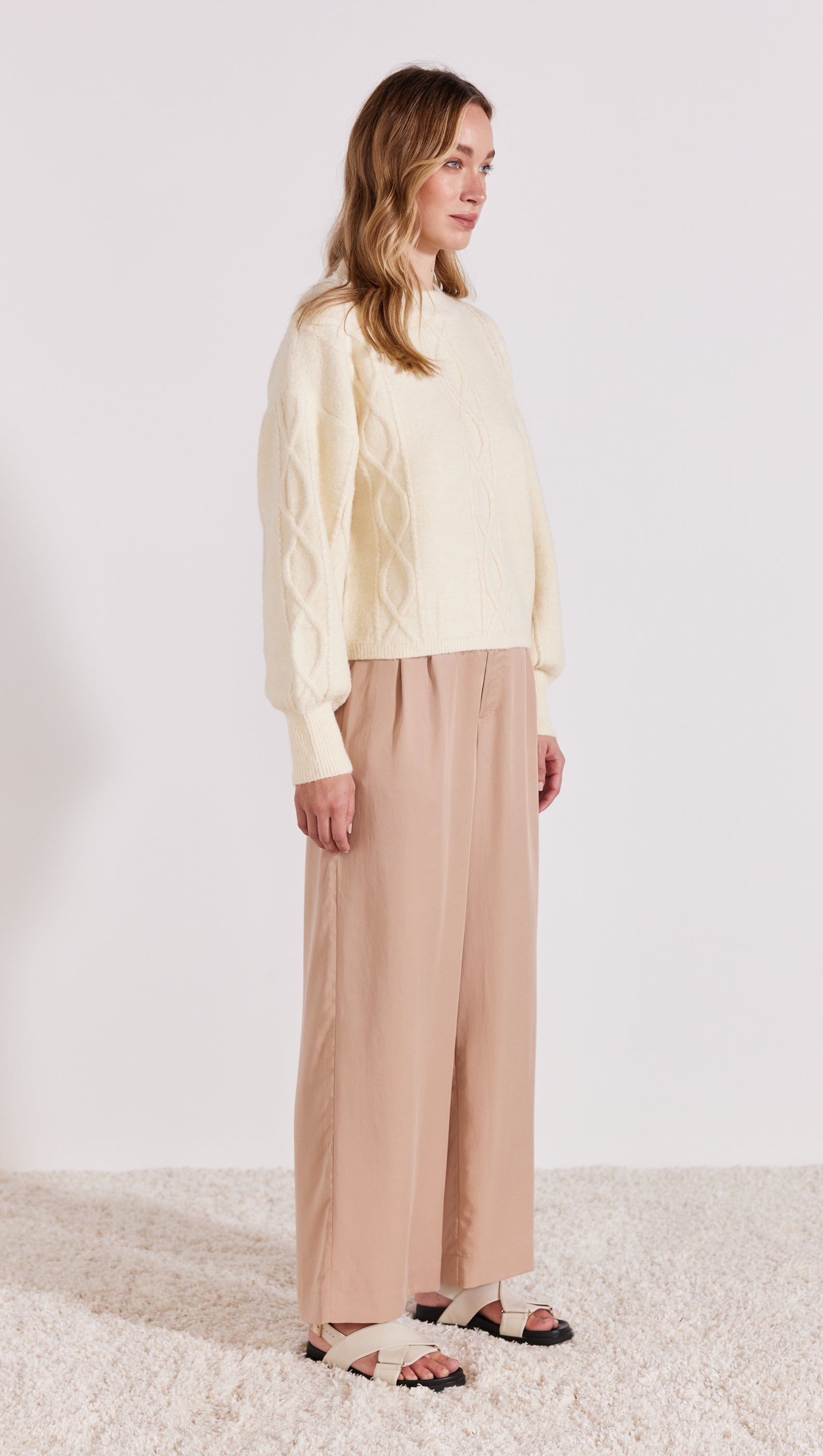 ELODIE CABLE KNIT JUMPER-KNITWEAR-STAPLE THE LABEL