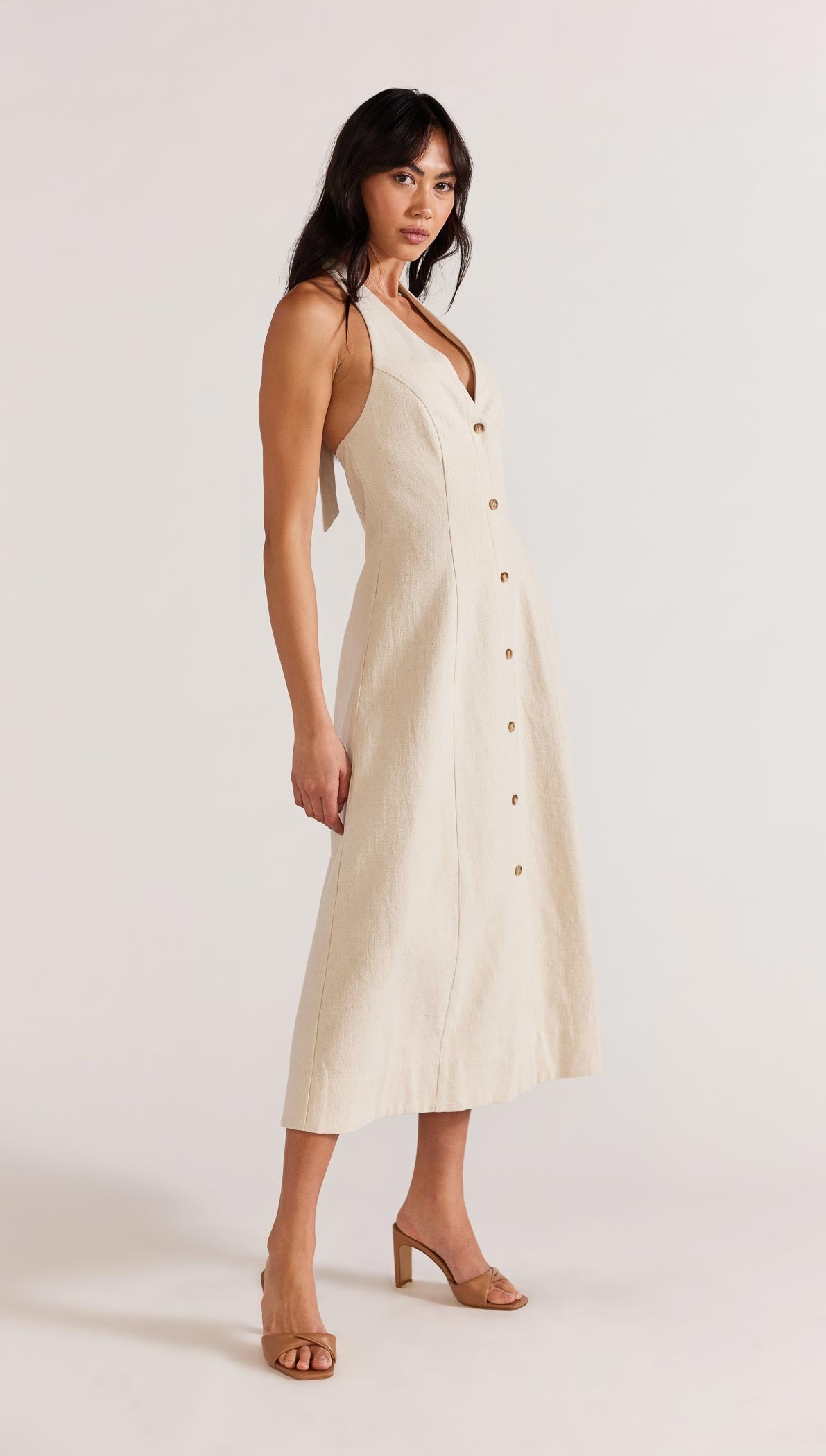 ETHOS HALTER MIDI DRESS-Staple the Label