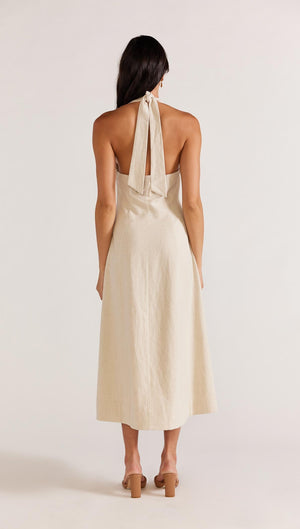 ETHOS HALTER MIDI DRESS-Staple the Label
