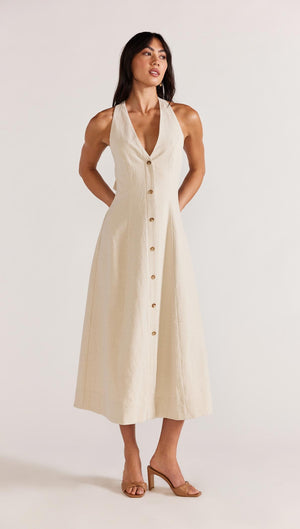 ETHOS HALTER MIDI DRESS-Staple the Label