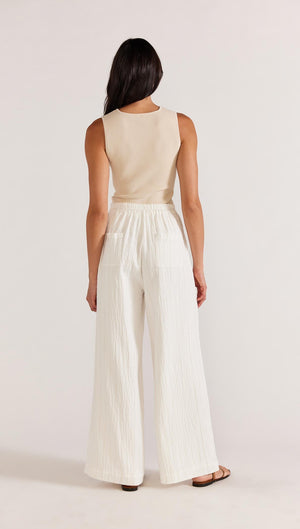 GRACIE KNIT TANK BEIGE-Staple the Label
