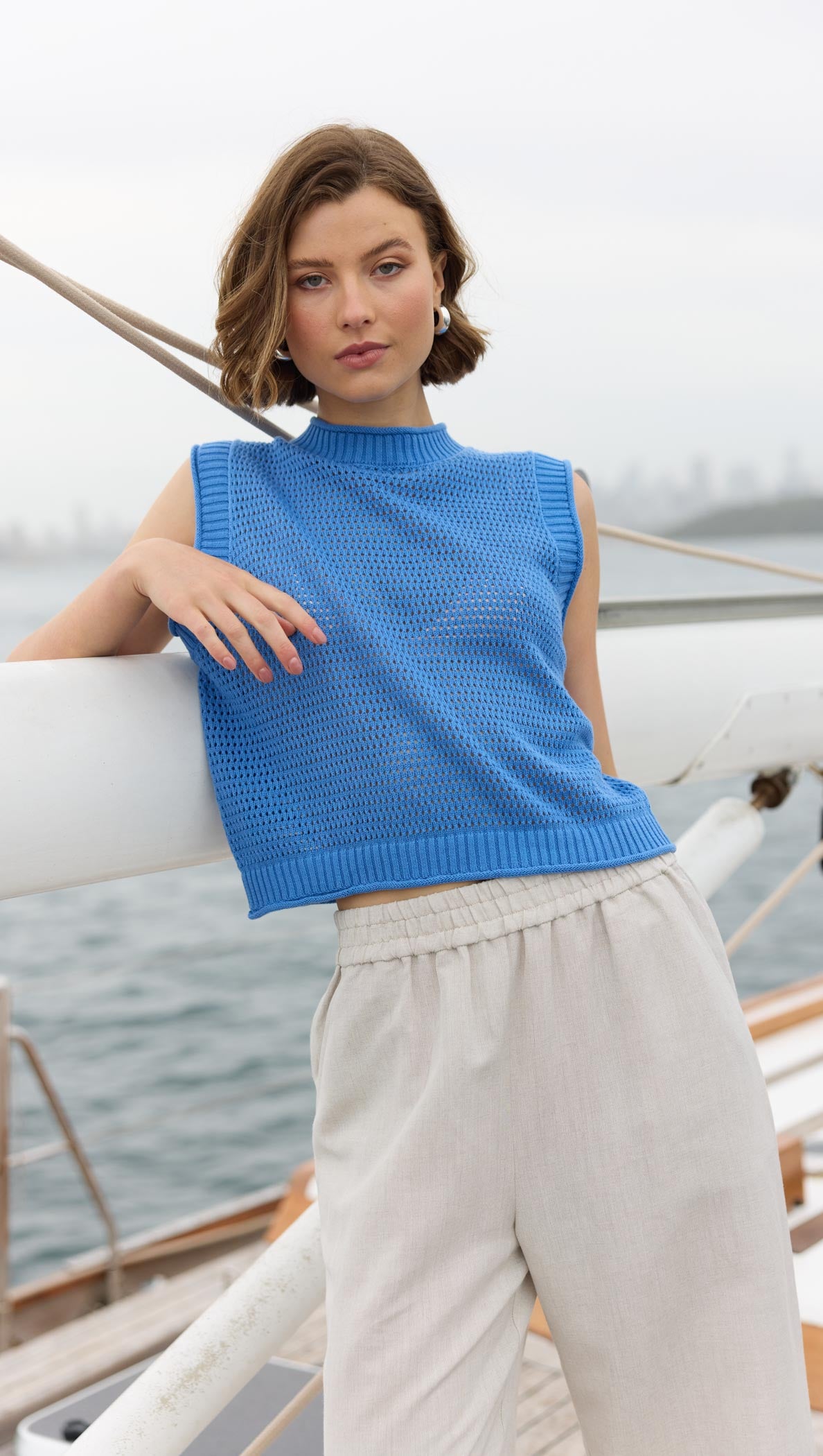 WAVE KNIT TANK-Staple the Label