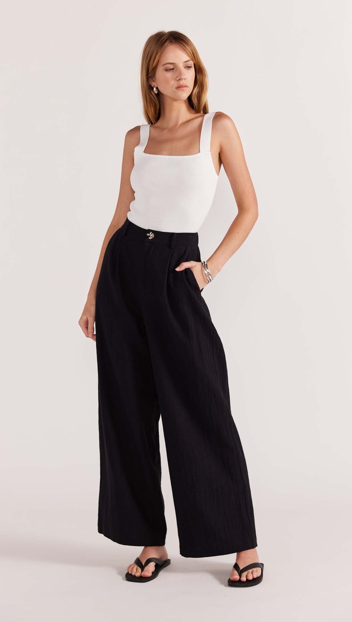 HARPER WIDE LEG PANTS-Staple the Label