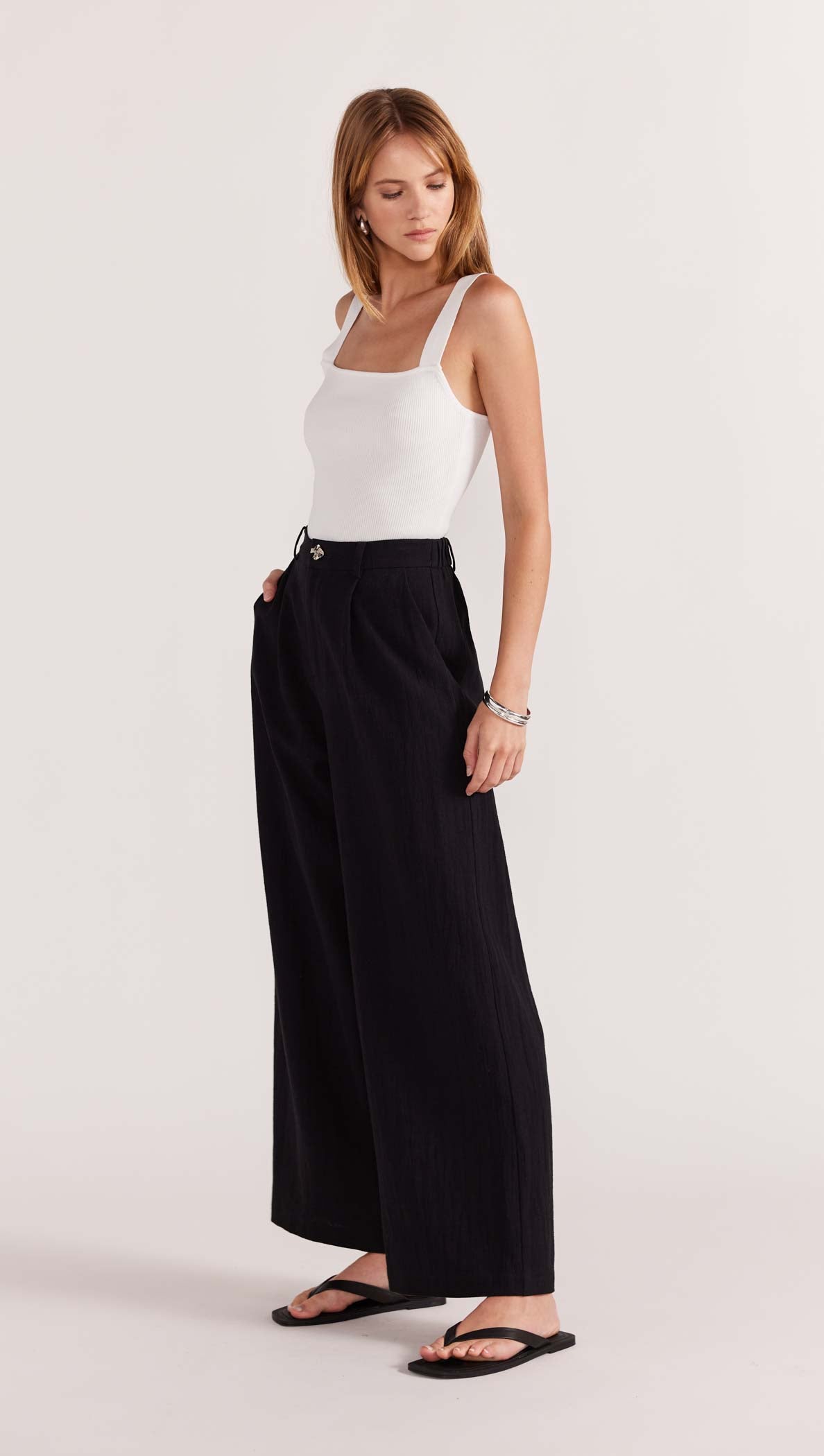 HARPER WIDE LEG PANTS-Staple the Label