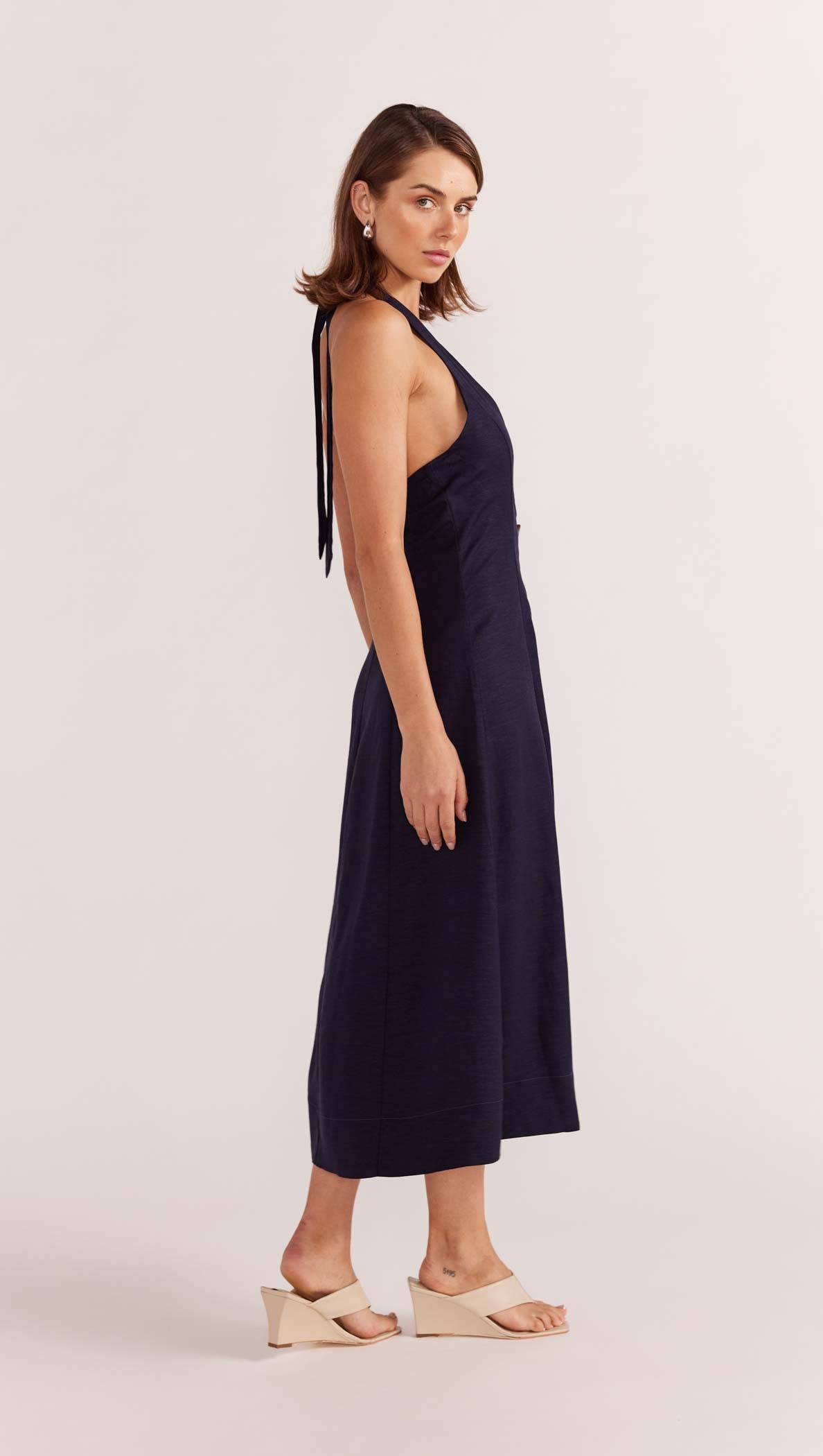 ALORA HALTER DRESS-Staple the Label