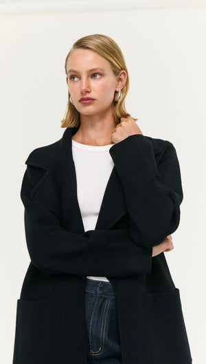 Core Coatigan - Black