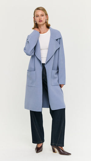 Core Coatigan - Dove Blue