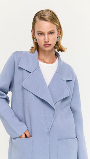 Core Coatigan - Dove Blue