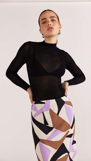 MUSE SHEER KNIT TOP-Staple the Label