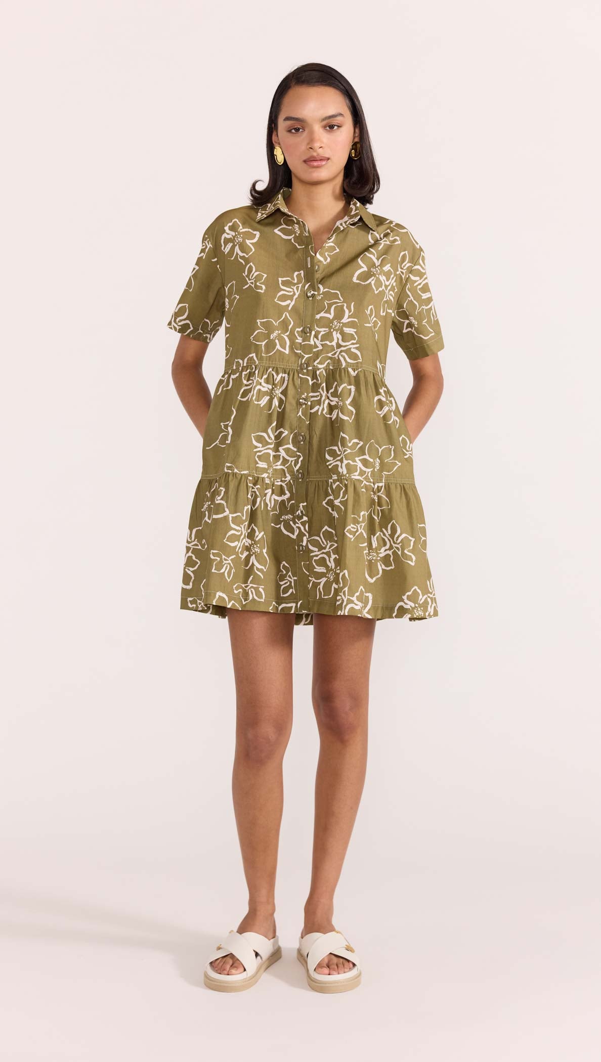 Ines floral tunic dress best sale