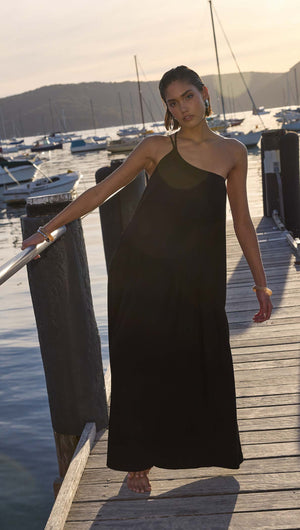 EVA ONE SHOULDER MAXI DRESS-Staple the Label