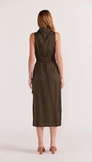 SASKIA WRAP MIDI DRESS-Staple the Label