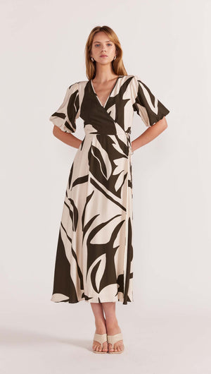 ACACIA WRAP MIDI DRESS-Staple the Label