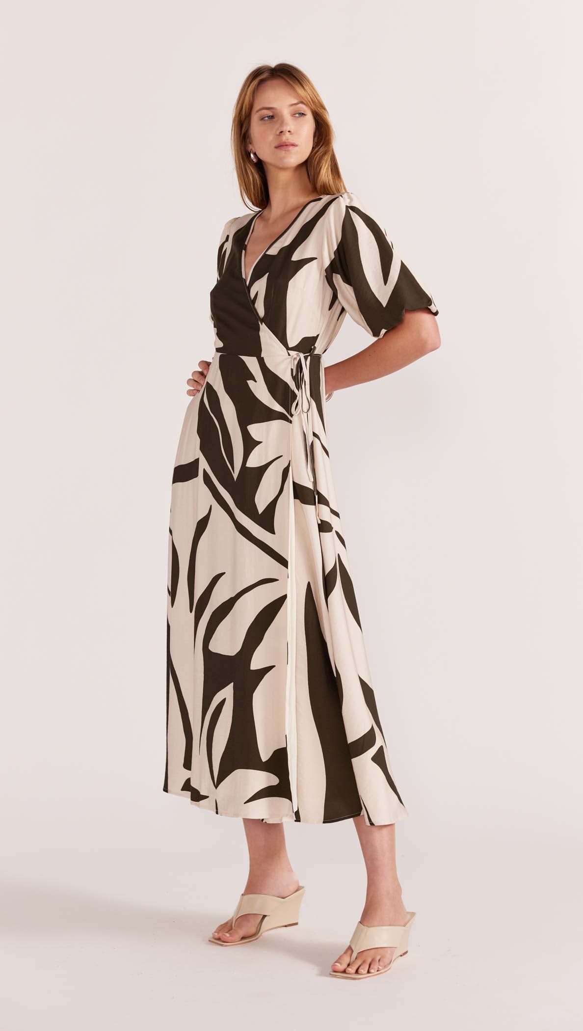 ACACIA WRAP MIDI DRESS-Staple the Label