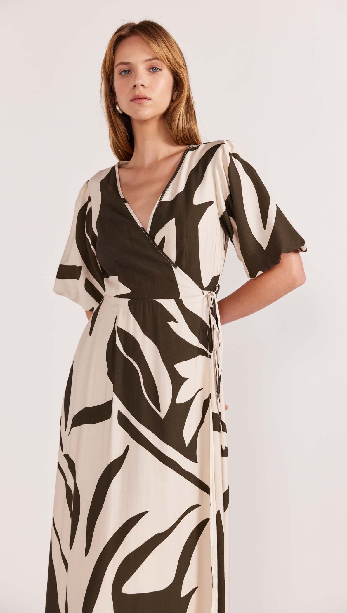 ACACIA WRAP MIDI DRESS-Staple the Label