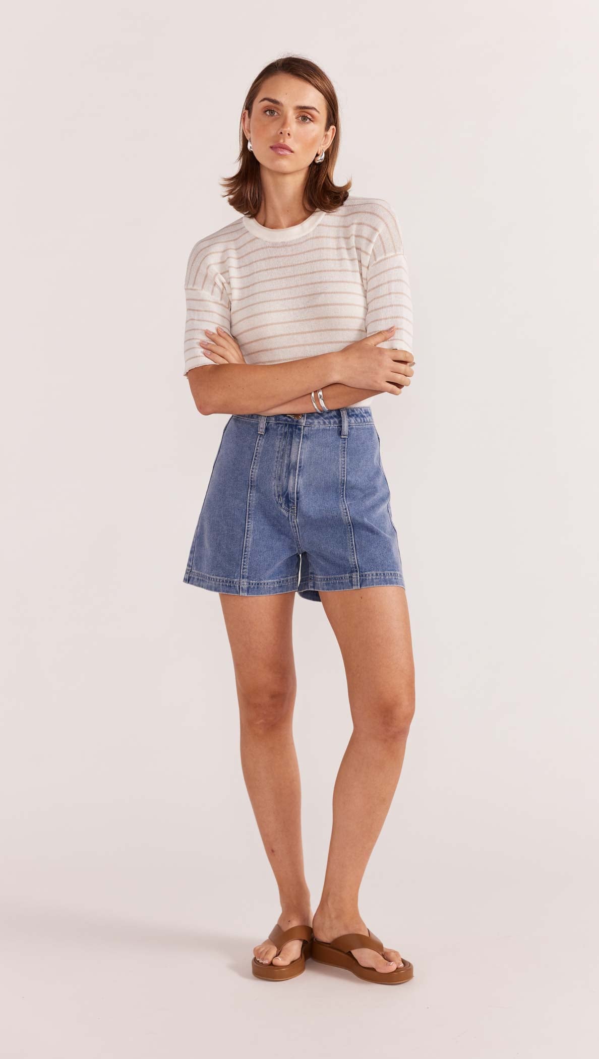 NINA DENIM SHORTS-Staple the Label