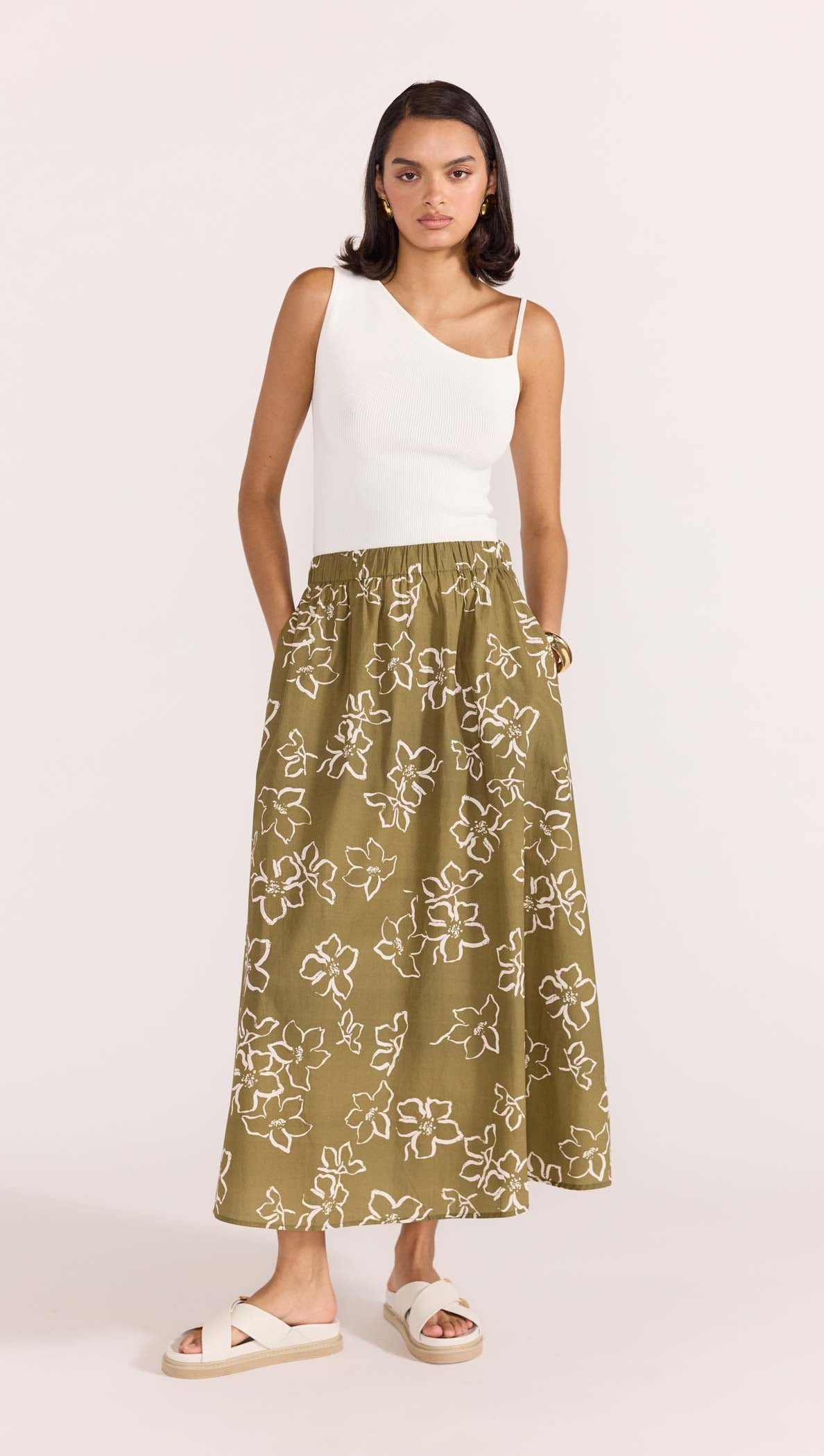 INES MIDI SKIRT-Staple the Label