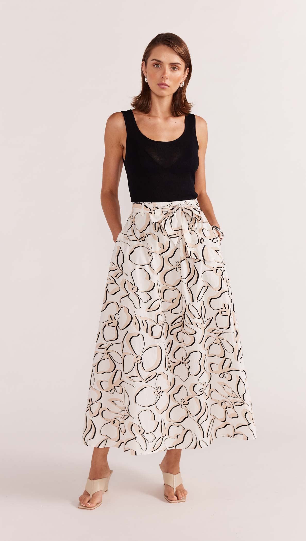 AMINA MIDI SKIRT-Staple the Label