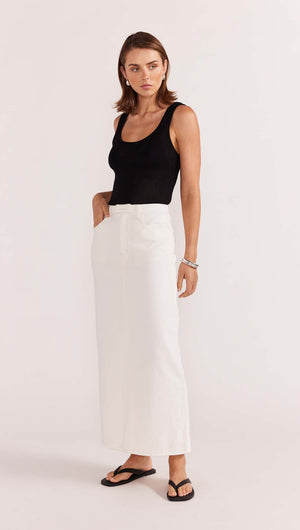 INNES DENIM MIDI SKIRT-Staple the Label