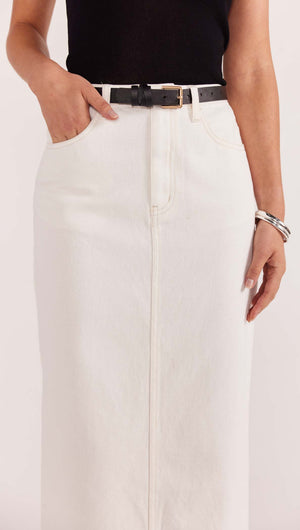 INNES DENIM MIDI SKIRT-Staple the Label