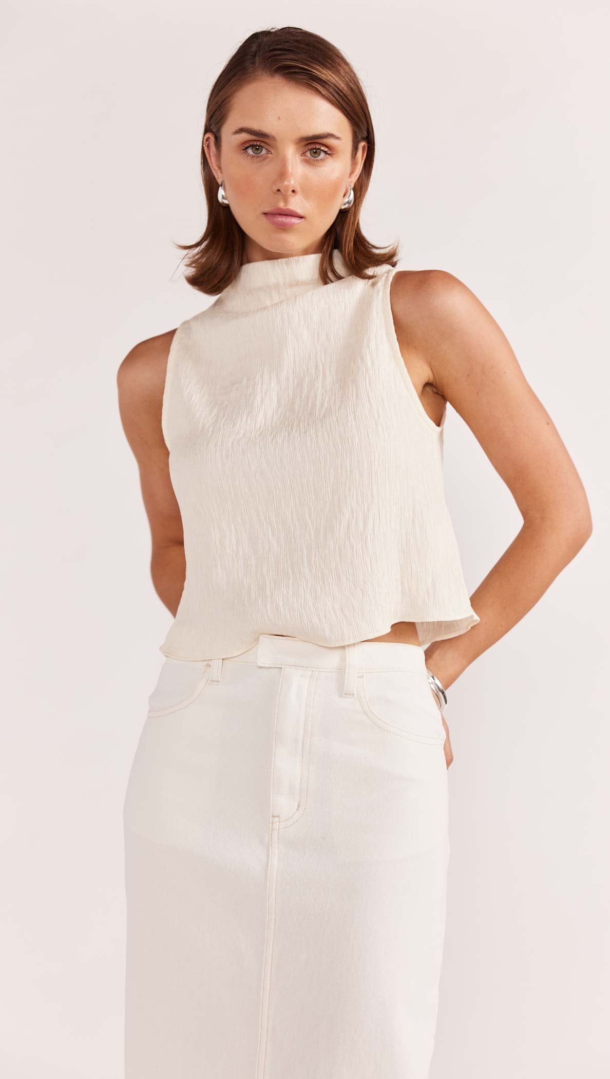 SABINE HIGH NECK TOP-Staple the Label