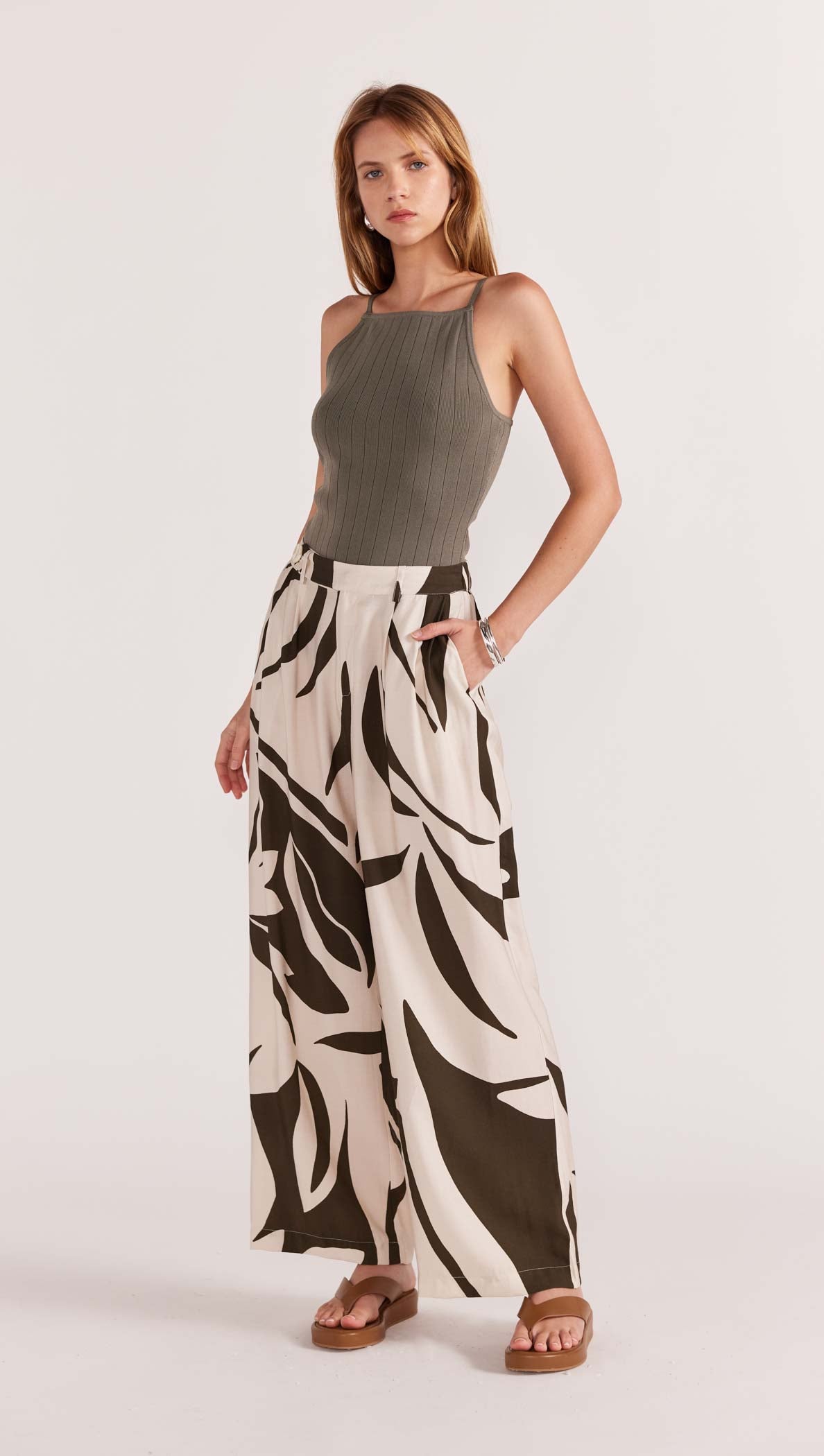 ACACIA WIDE LEG PANTS-Staple the Label