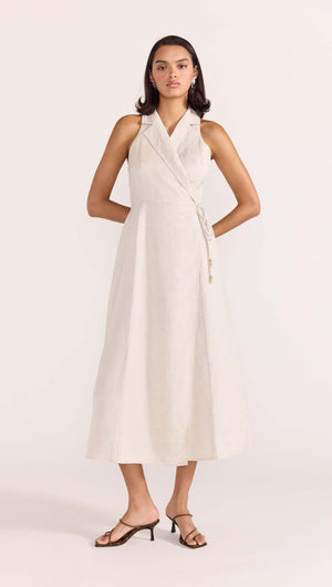 HARPER WRAP MIDI DRESS-Staple the Label