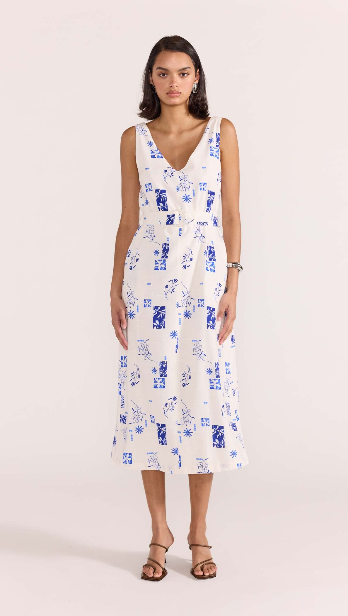 MARELLA BELTED MIDI DRESS-Staple the Label