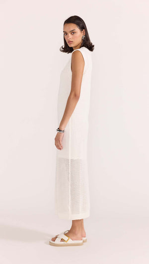 WAVE OPEN KNIT MIDI DRESS-Staple the Label