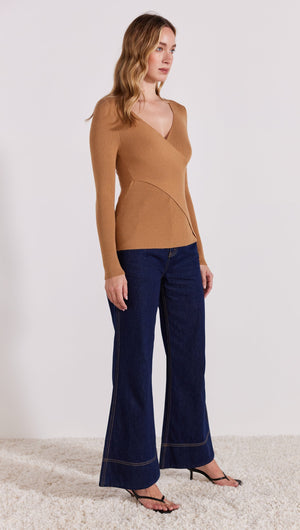 ADDISON WRAP KNIT TOP-TOPS-STAPLE THE LABEL