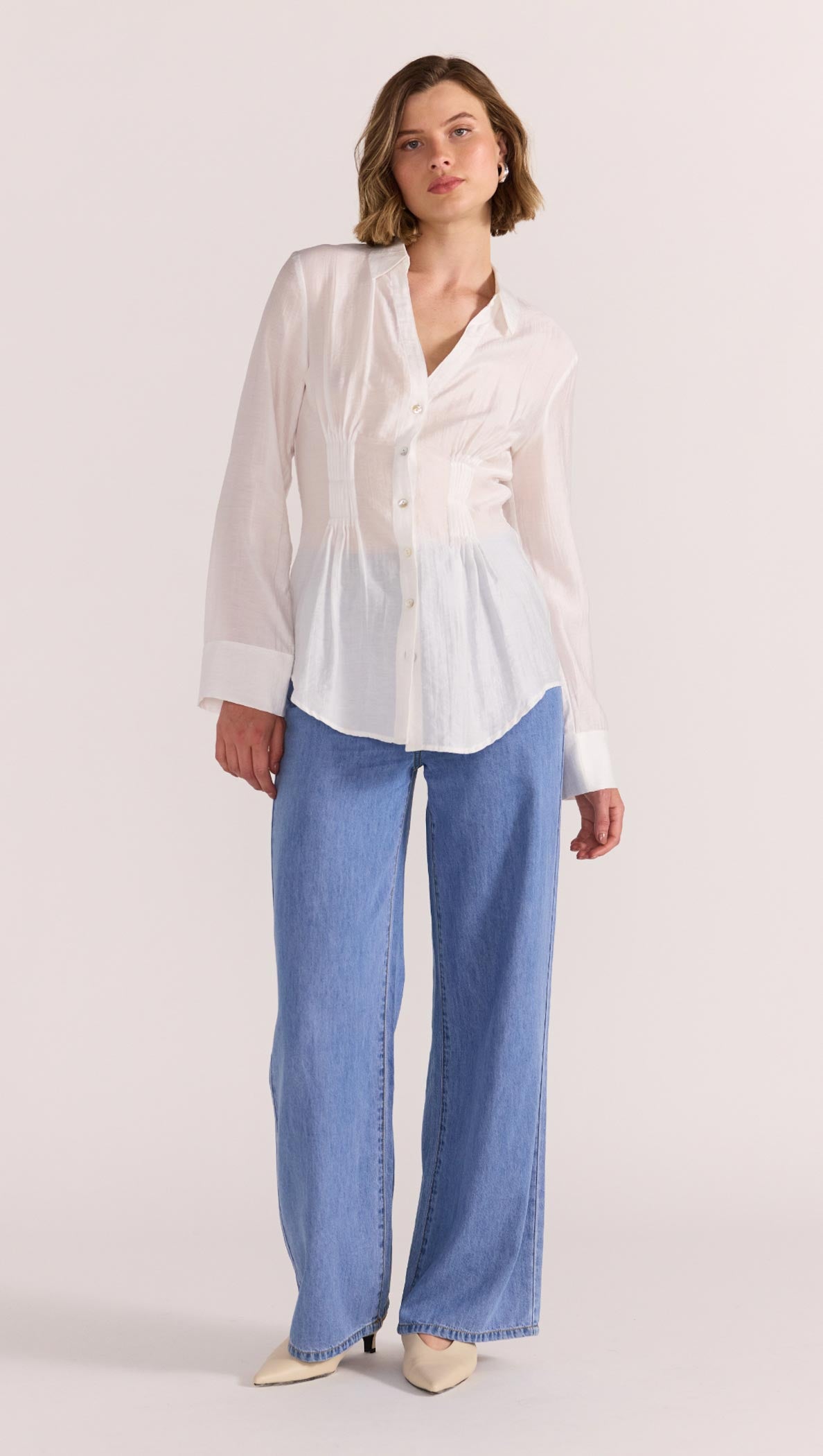 AMARA PINTUCK SHIRT-SHIRTS - CASUAL-Staple the Label