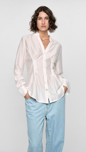 AMARA PINTUCK SHIRT-SHIRTS - CASUAL-Staple the Label