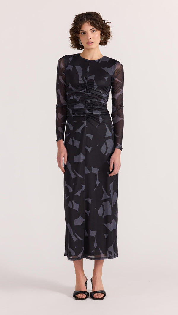 aura the label lauren midi dress Aura Mesh Midi Dress