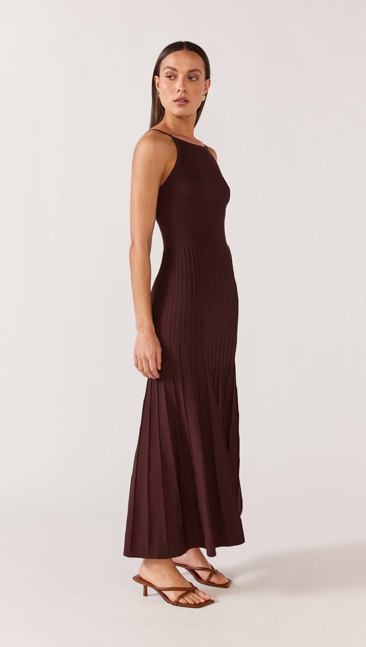 Alden Knit Midi Dress - Staple the Label XL / ESPRESSO Alden Knit Midi Dress - Staple the Label XL / ESPRESSO