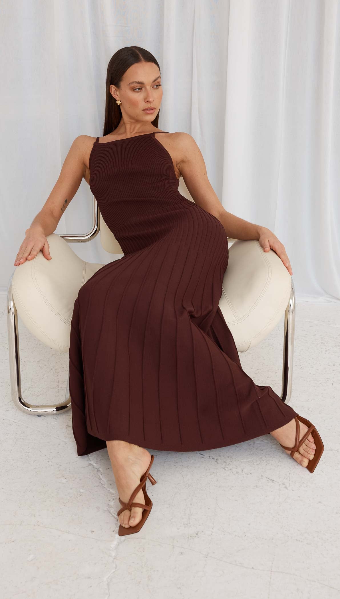 STAPLE MOMENT WOVEN LACE MIDI DRESS