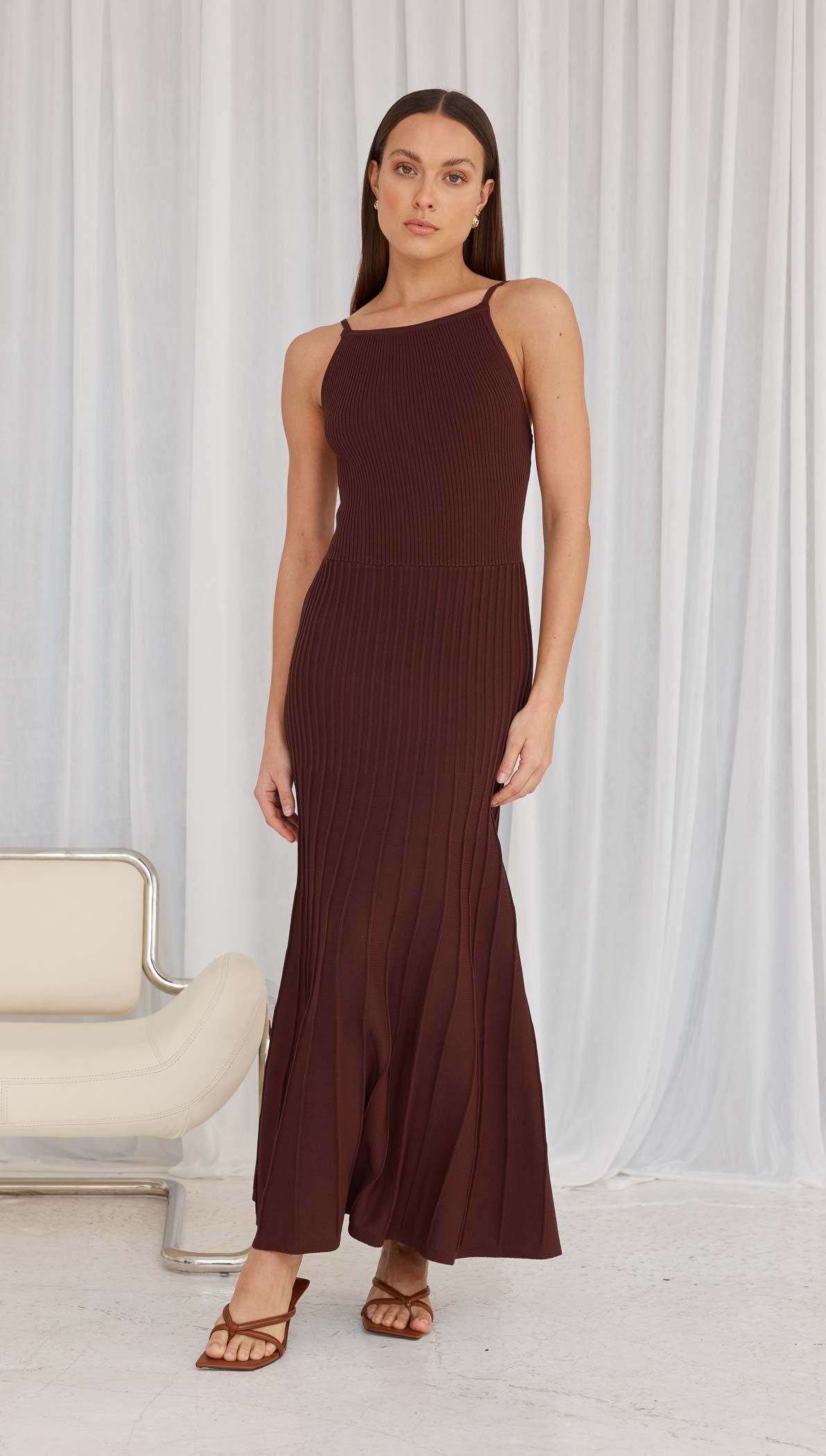Alden Knit Midi Dress - Staple the Label XL / ESPRESSO Alden Knit Midi Dress - Staple the Label XL / ESPRESSO