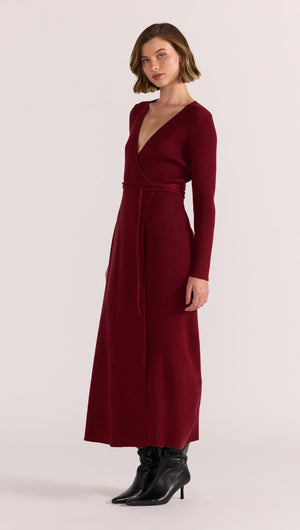CELESTE KNIT WRAP DRESS-DRESSES - CASUAL-Staple the Label