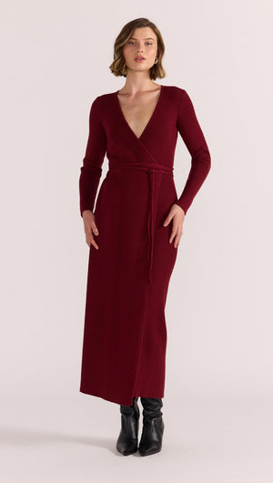 CELESTE KNIT WRAP DRESS-DRESSES - CASUAL-Staple the Label