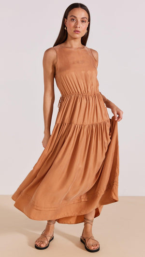 GAIA CUPRO MIDI DRESS