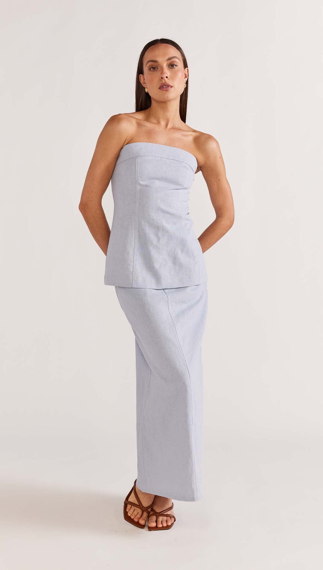 Staple The Label Harper Ribbed Knit Top - Vanilla