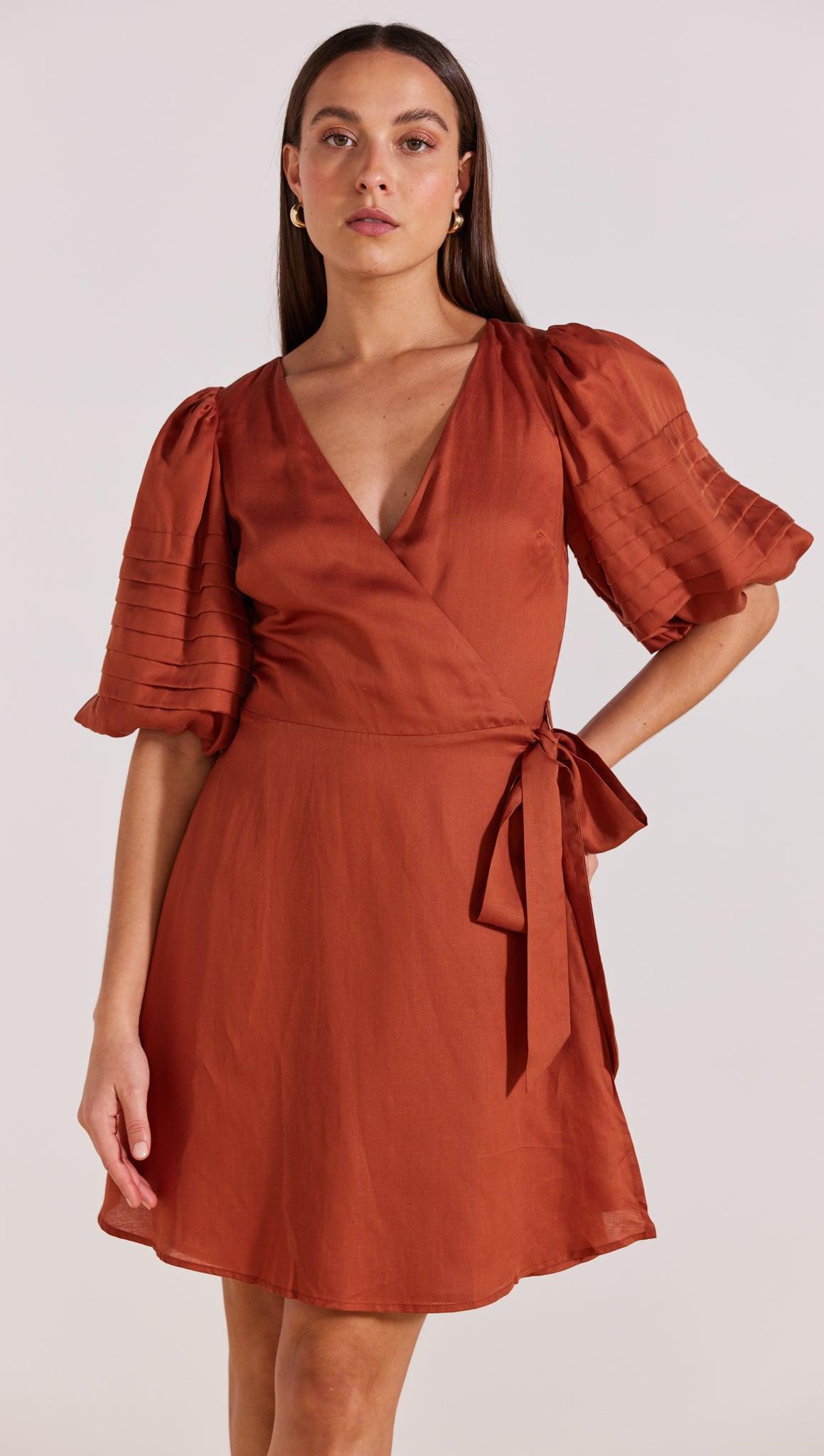 LUCIA WRAP MINI DRESS