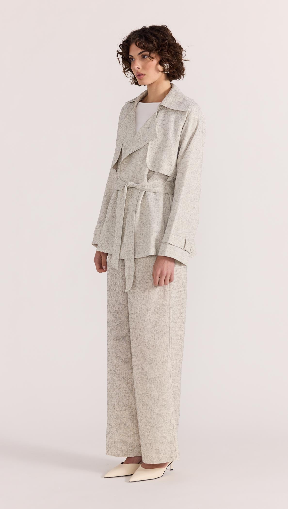 LUCIELLE CROP TRENCH COAT-JACKETS-Staple the Label