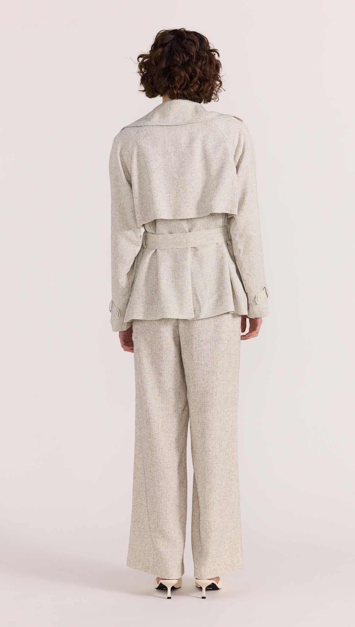 LUCIELLE CROP TRENCH COAT-JACKETS-Staple the Label