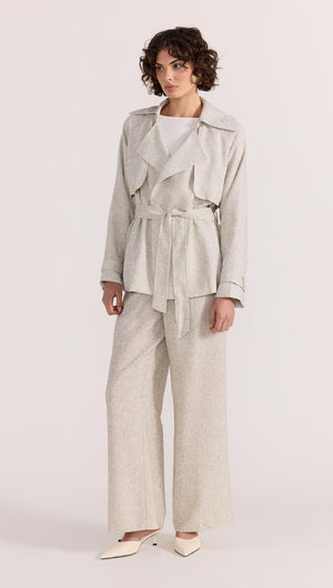 LUCIELLE CROP TRENCH COAT-JACKETS-Staple the Label