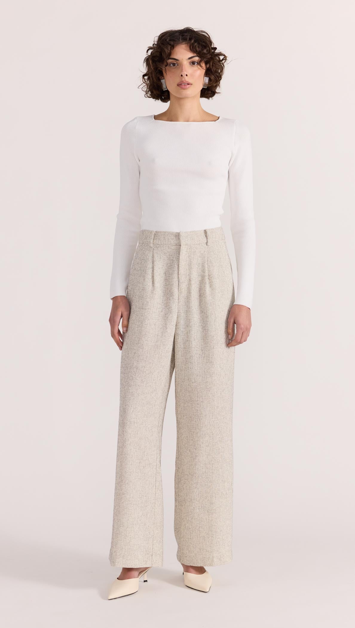 LUCIELLE WIDE LEG PANTS-PANTS-Staple the Label