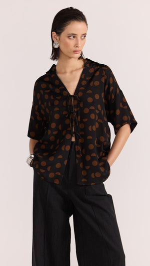 LUELLA TIE FRONT SHIRT