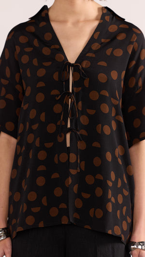 LUELLA TIE FRONT SHIRT